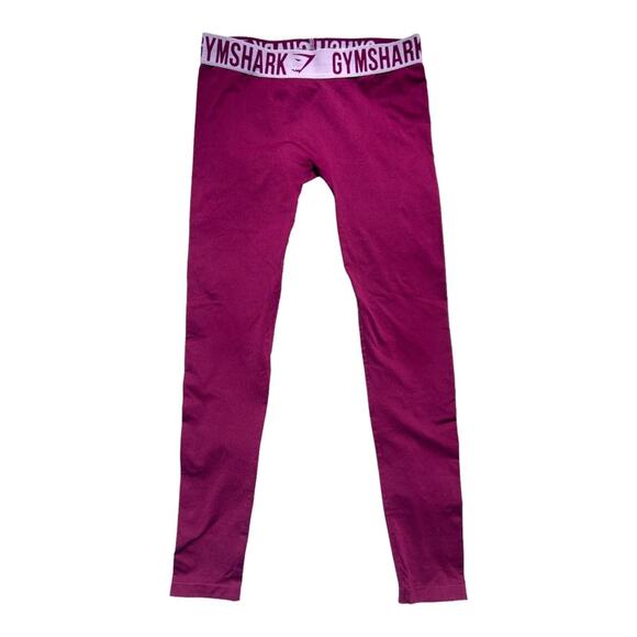 Gymshark Fitness Leggings Maroon Womens Small (Fits like Medium/Large) - Picture 1 of 6
